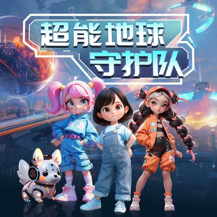 超能地球守护队丨科幻冒险|热血机甲-快乐星球故事站